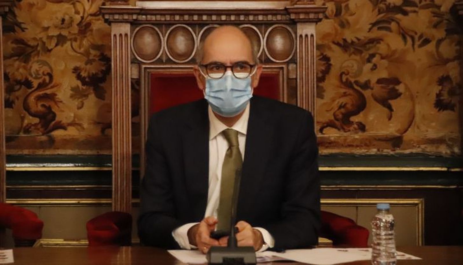 Javier Iglesias, durante el pleno telemático de este mes de febrero