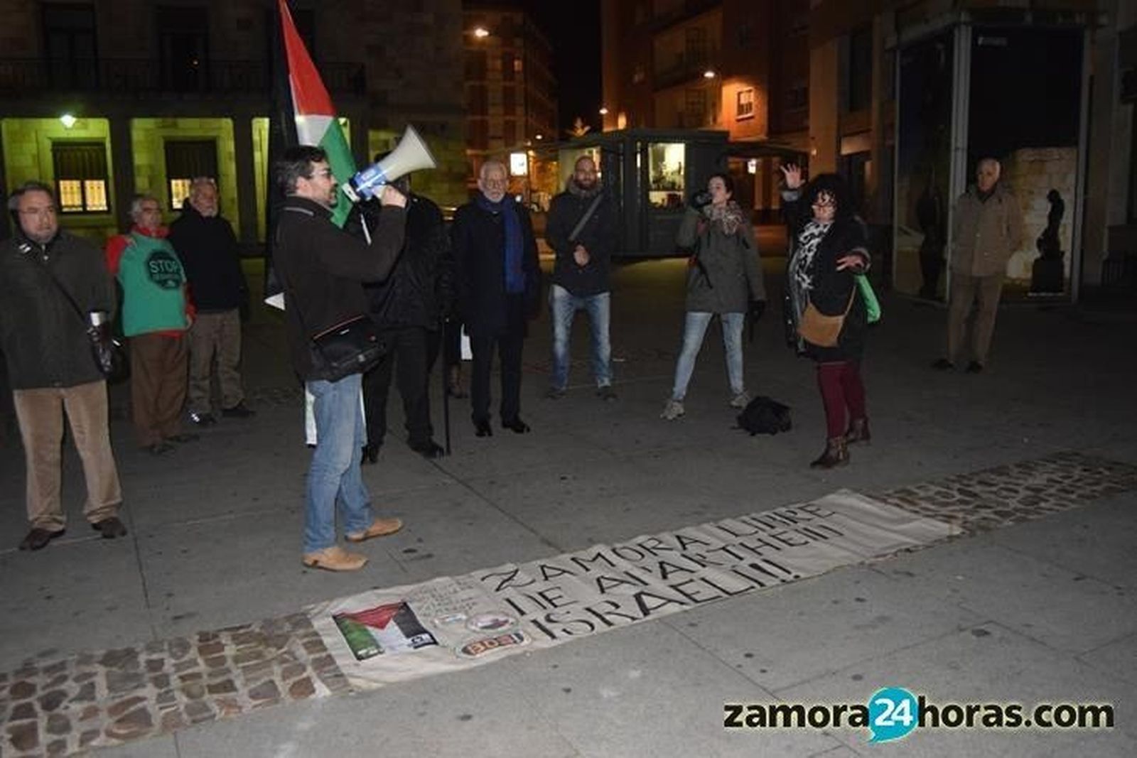 Medio centenar de zamoranos se concentra en solidaridad con la causa palestina. Archivo