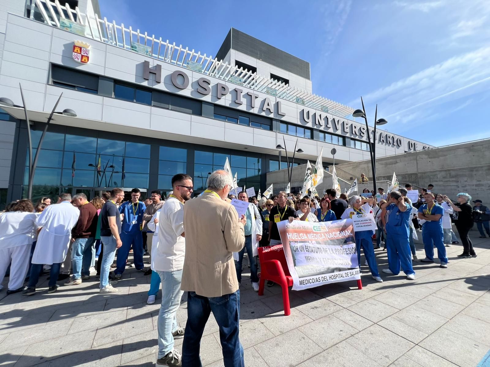 Huelga de médicos contra el borrador de Estatuto Marco en Salamanca 3 de octubre
