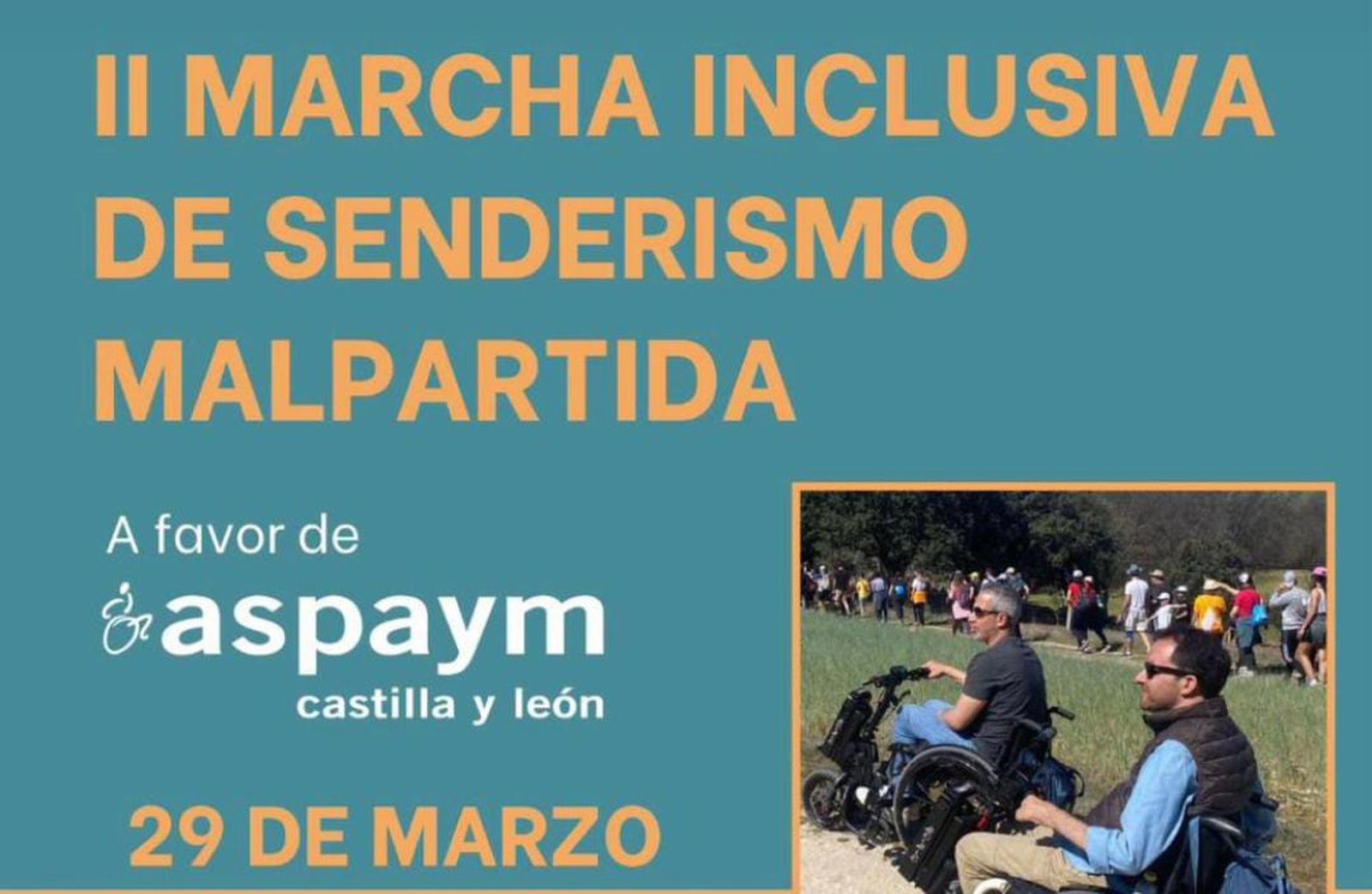 Malpartida celebra este viernes una ruta de senderismo a favor de ASPAYM Castilla y León