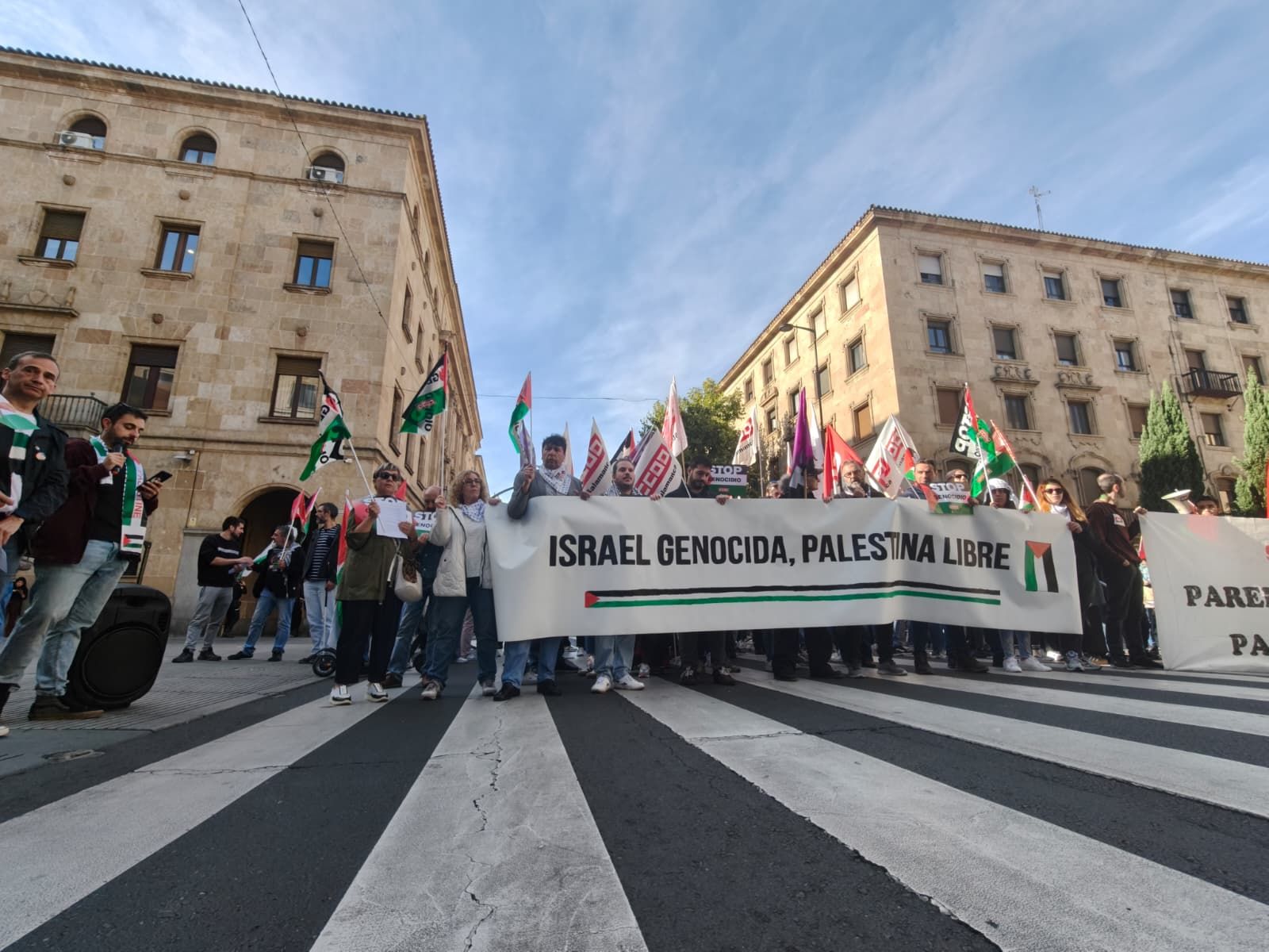 Manifestación por Palestina en Gran Vía