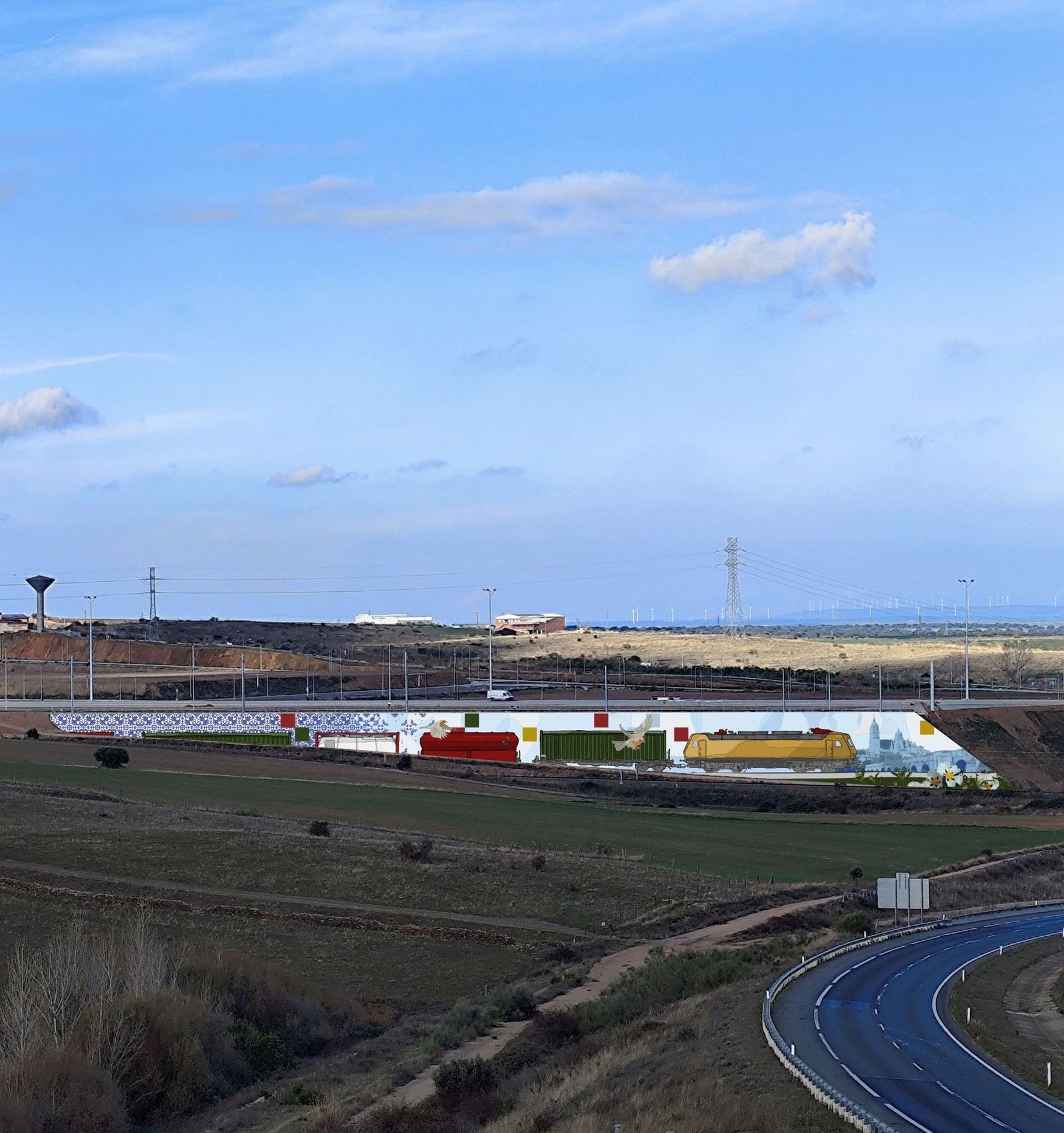Boceto mural Puerto Seco