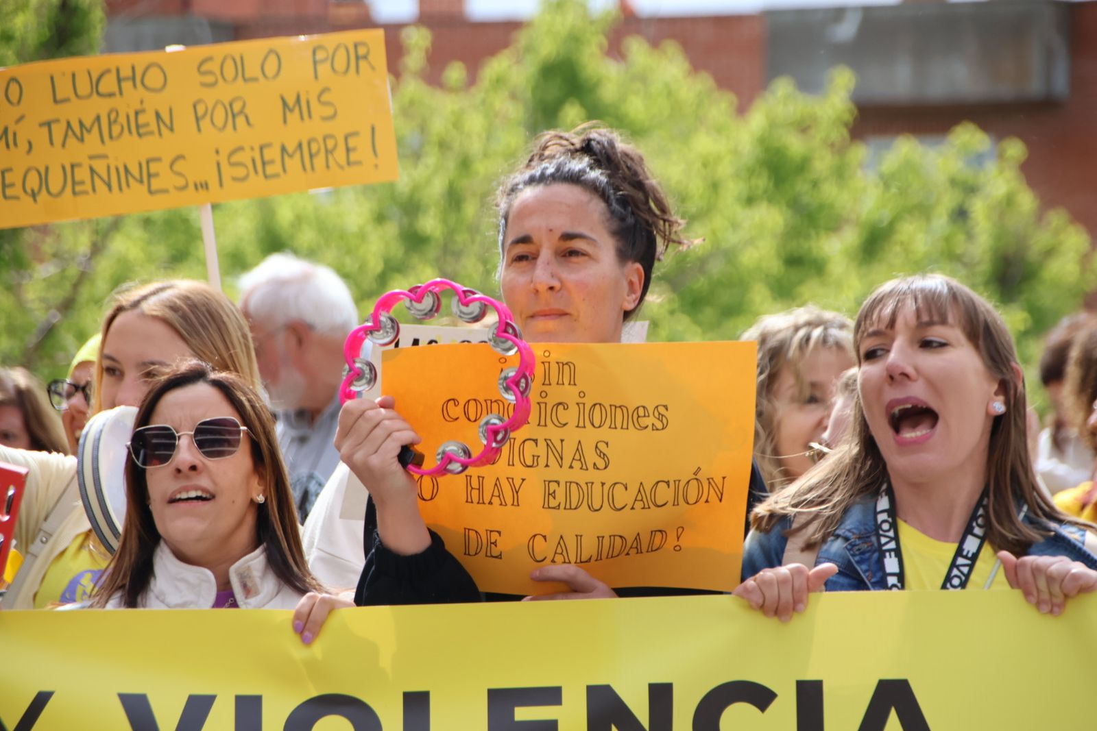Concentración en la huelga de Educación Infantil