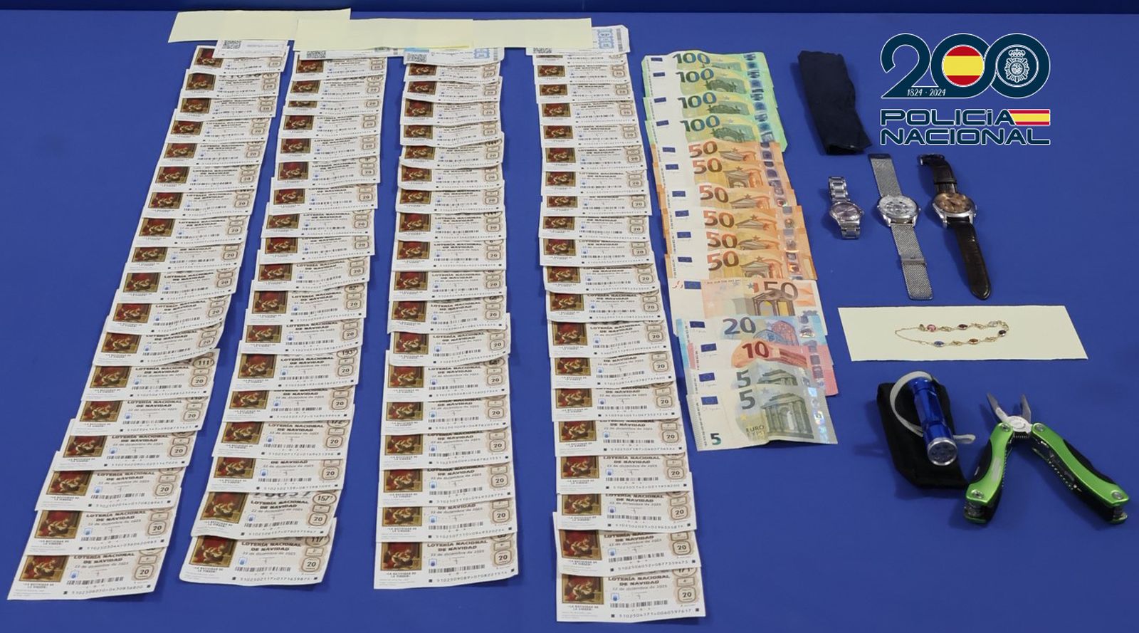 Imagen del botín incautado