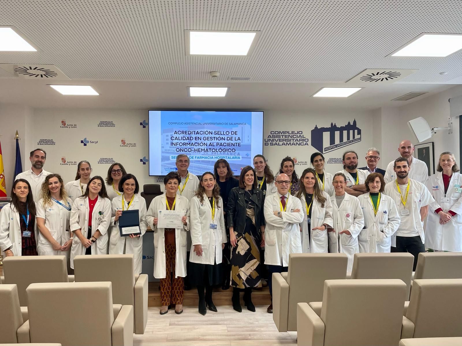El CAUSA recibe el Sello de Calidad en Gestión de la Información al Paciente Onco-hematológico por la excelencia de su Servicio de Farmacia Hospitalaria