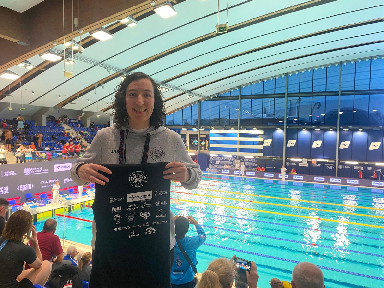 Cristina Lázaro del CD Natación Zamora, una de las mejores nadadoras de Europa