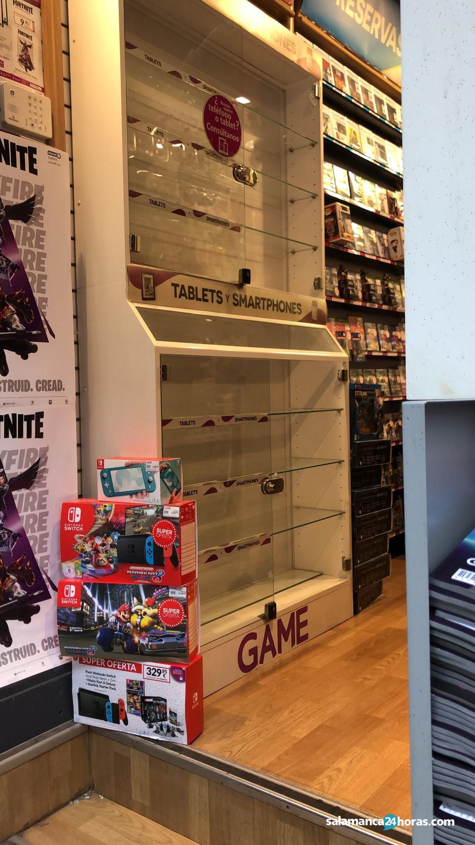 vitrina de game calle toro