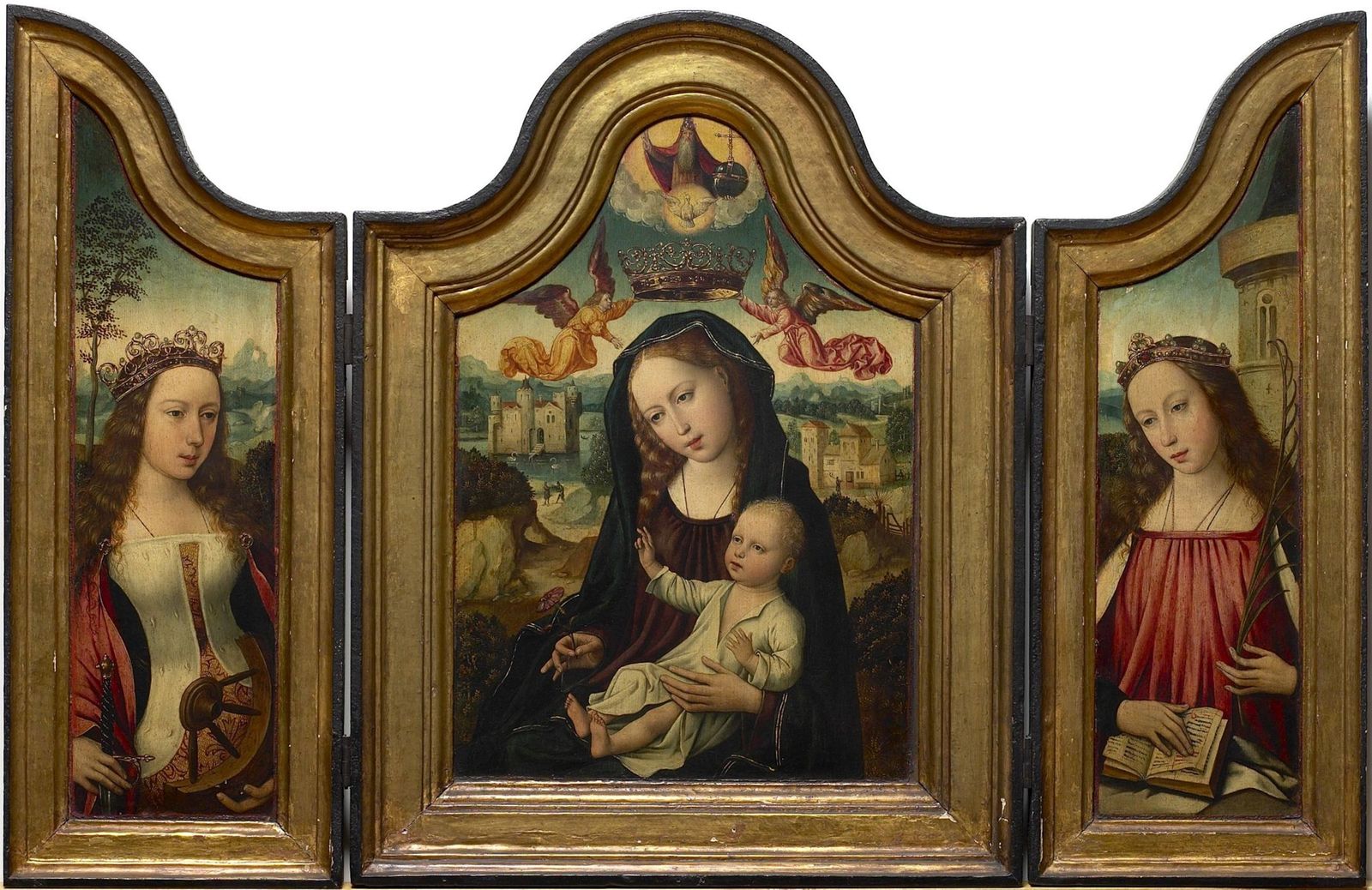 Tríptico de la Virgen con el Niño