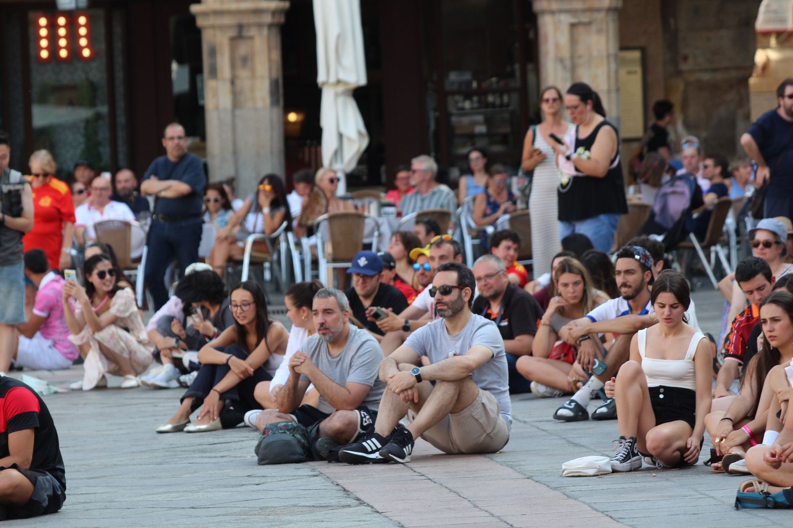 Final de la Eurocopa femenina 2025, vivida en la Plaza Mayor de Salamanca