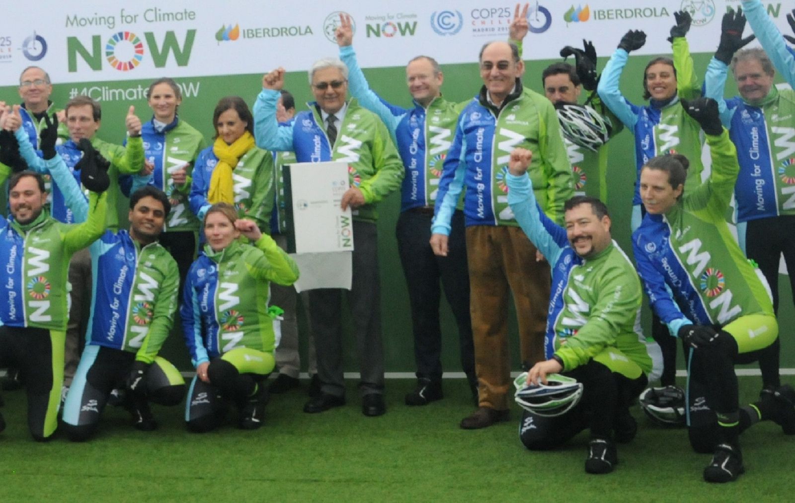 20201203. Ignacio Galán, en la llegada de Moving for Climate NOW a la COP25 de Madrid