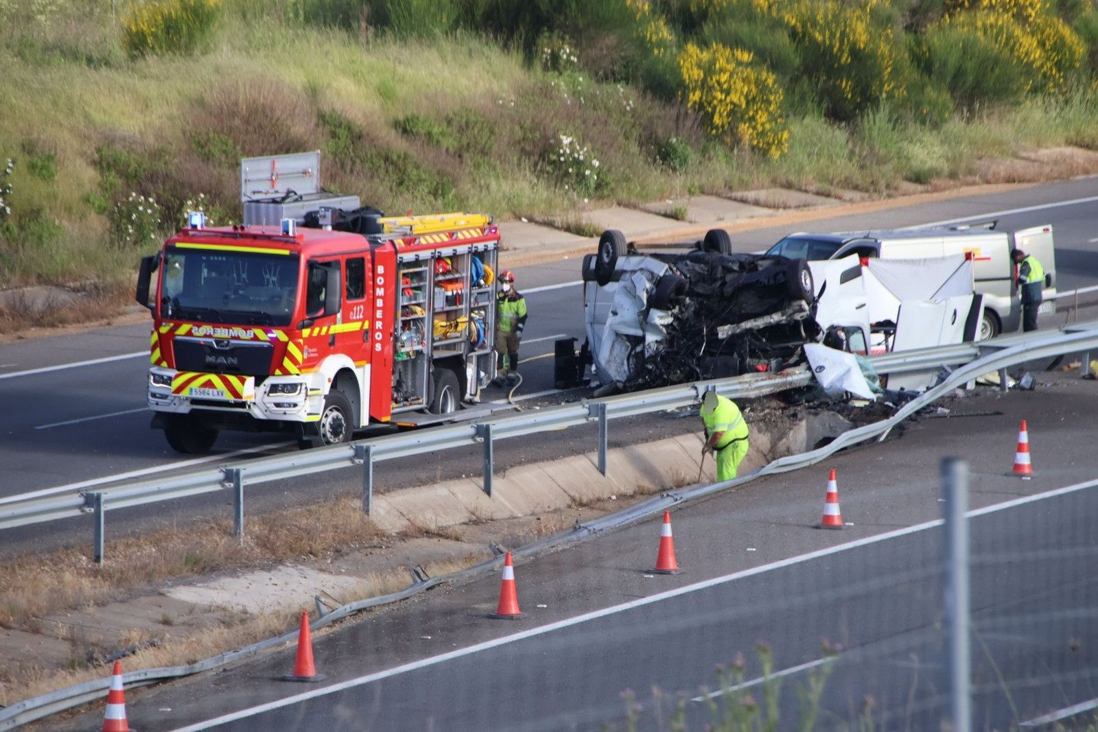 Accidente mortal en Mozárbez tras el vuelco de una furgoneta