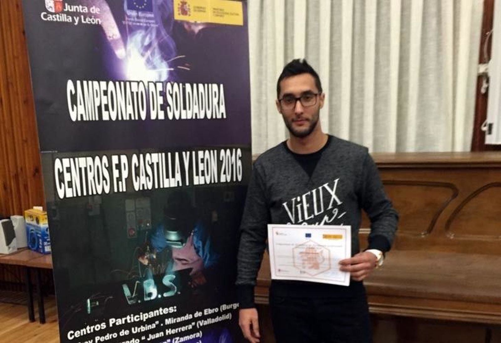 El zamorano Javier Manso, subcampeón en el Regional de Soldadura