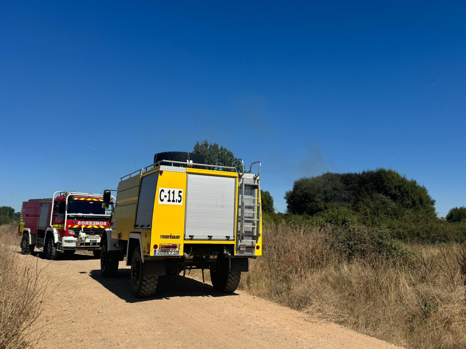 Bomberos forestales y de la Diputación en una intervención reciente. ARCHIVO