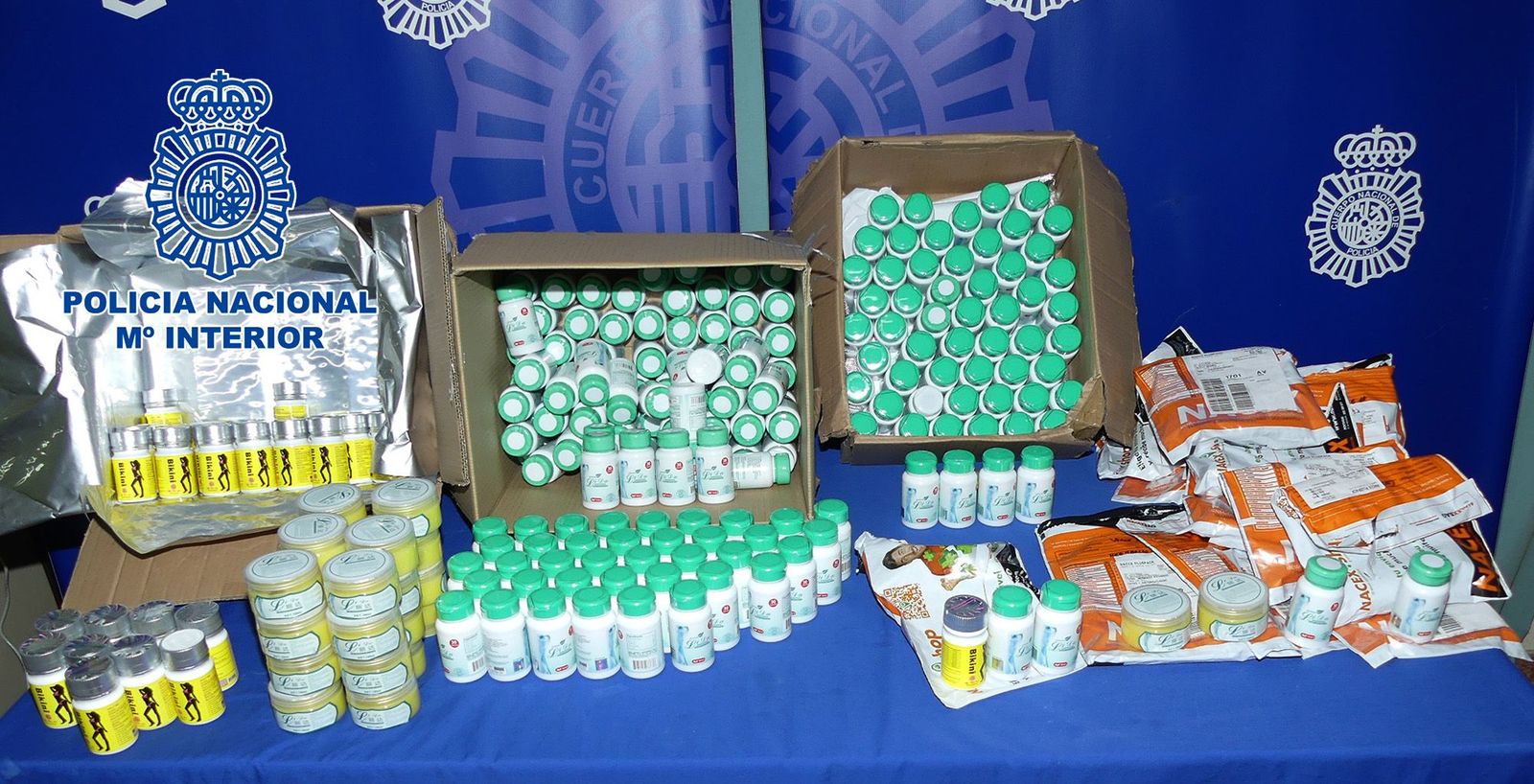 Imagen de lotes incautados por la Policía Nacional