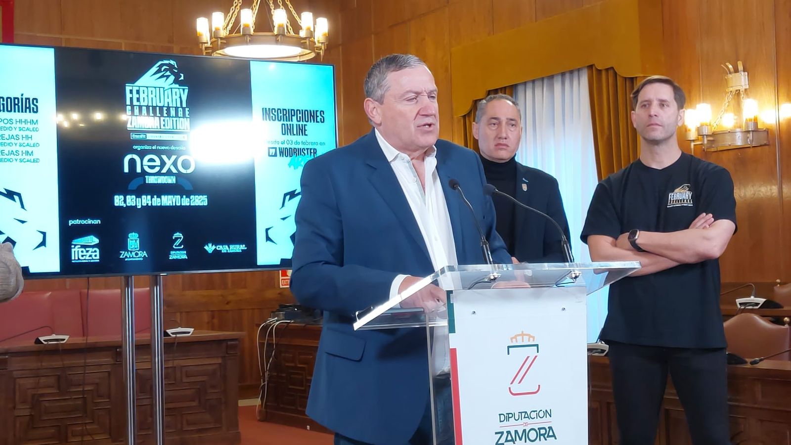 Javier Faúndez, durante la rueda de prensa