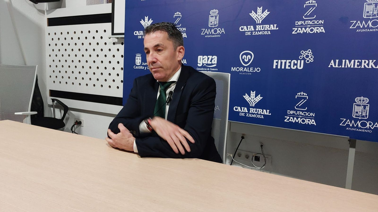 Gonzalo García de Vitoria, en la sala de prensa del Ángel Nieto