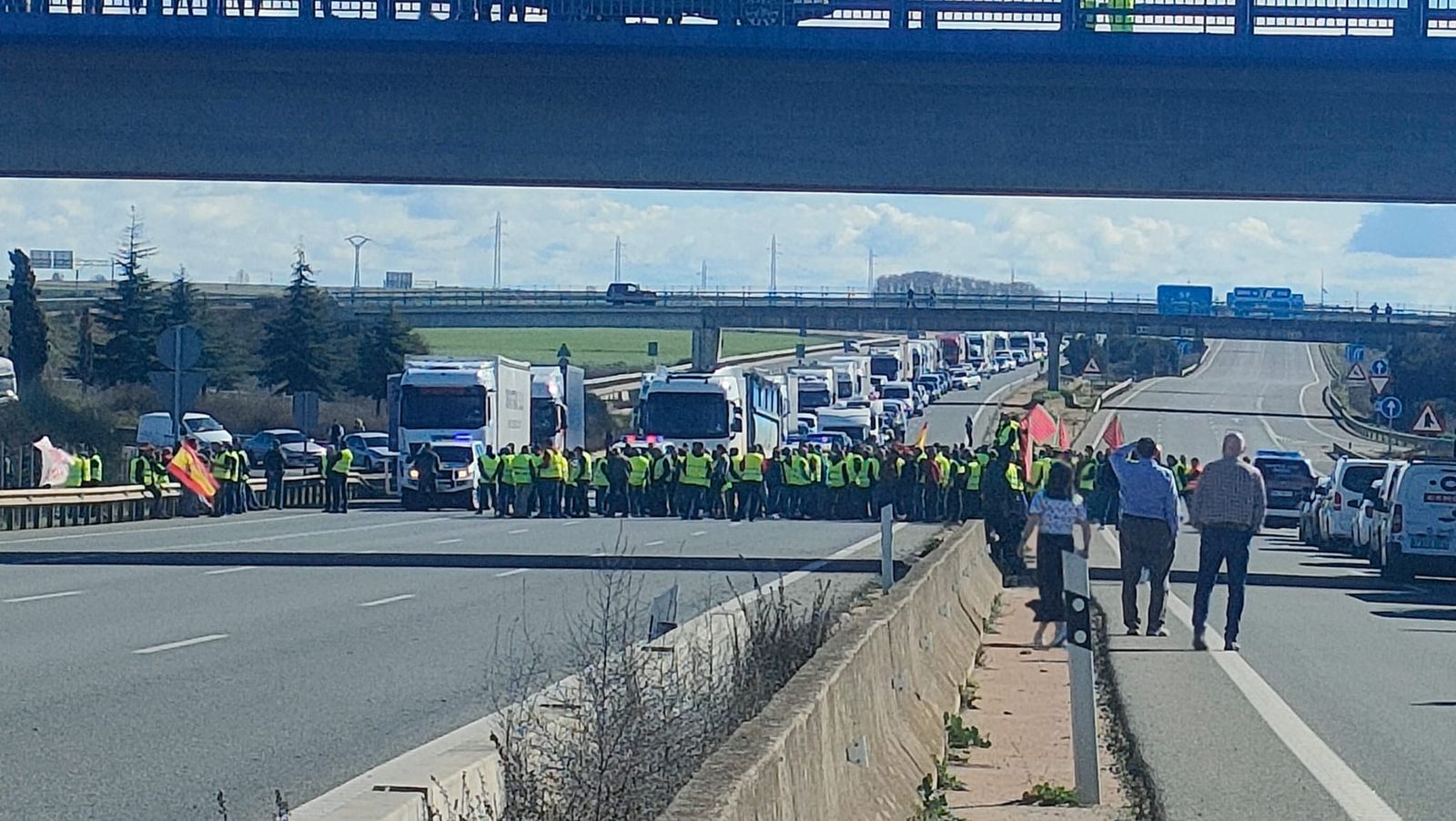 Corte del tráfico en la A-6