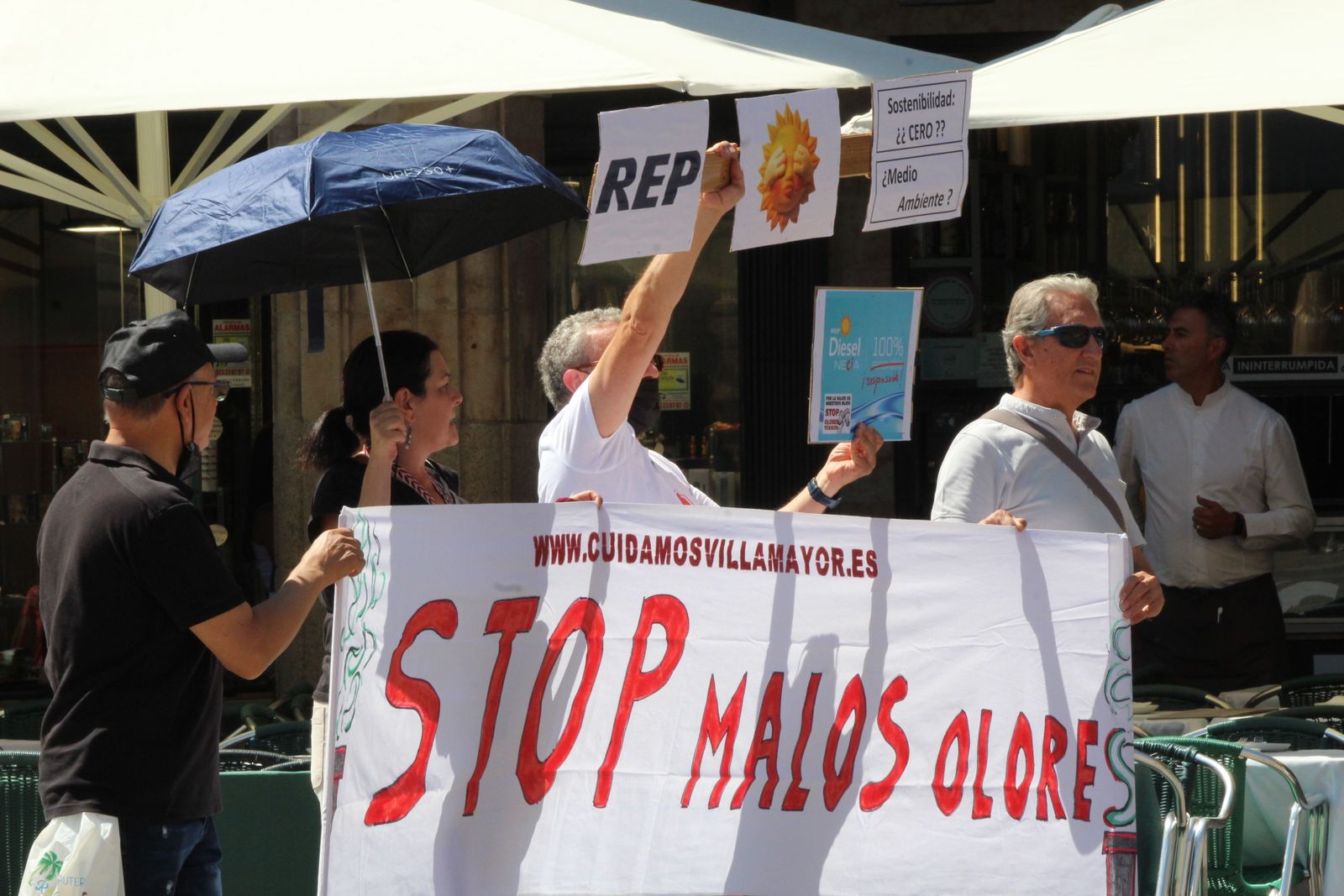 Manifestación Biogás en la Plaza Mayor de Salamanca