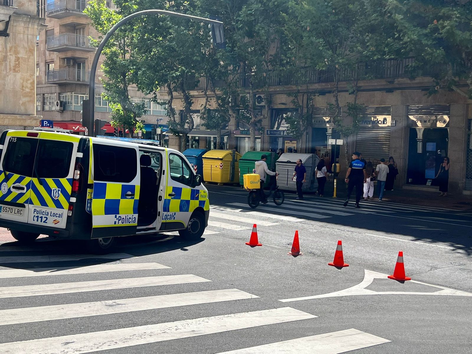 Un autobús atropella a un octogenario en Gran Vía