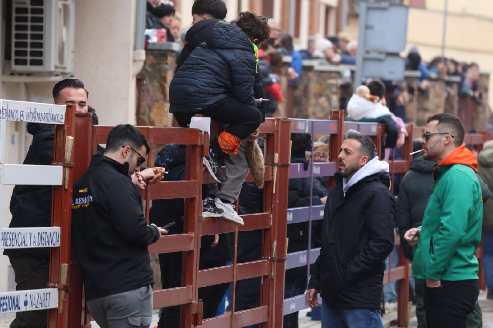 Ambiente en el encierro a caballo de Ciudad Rodrigo