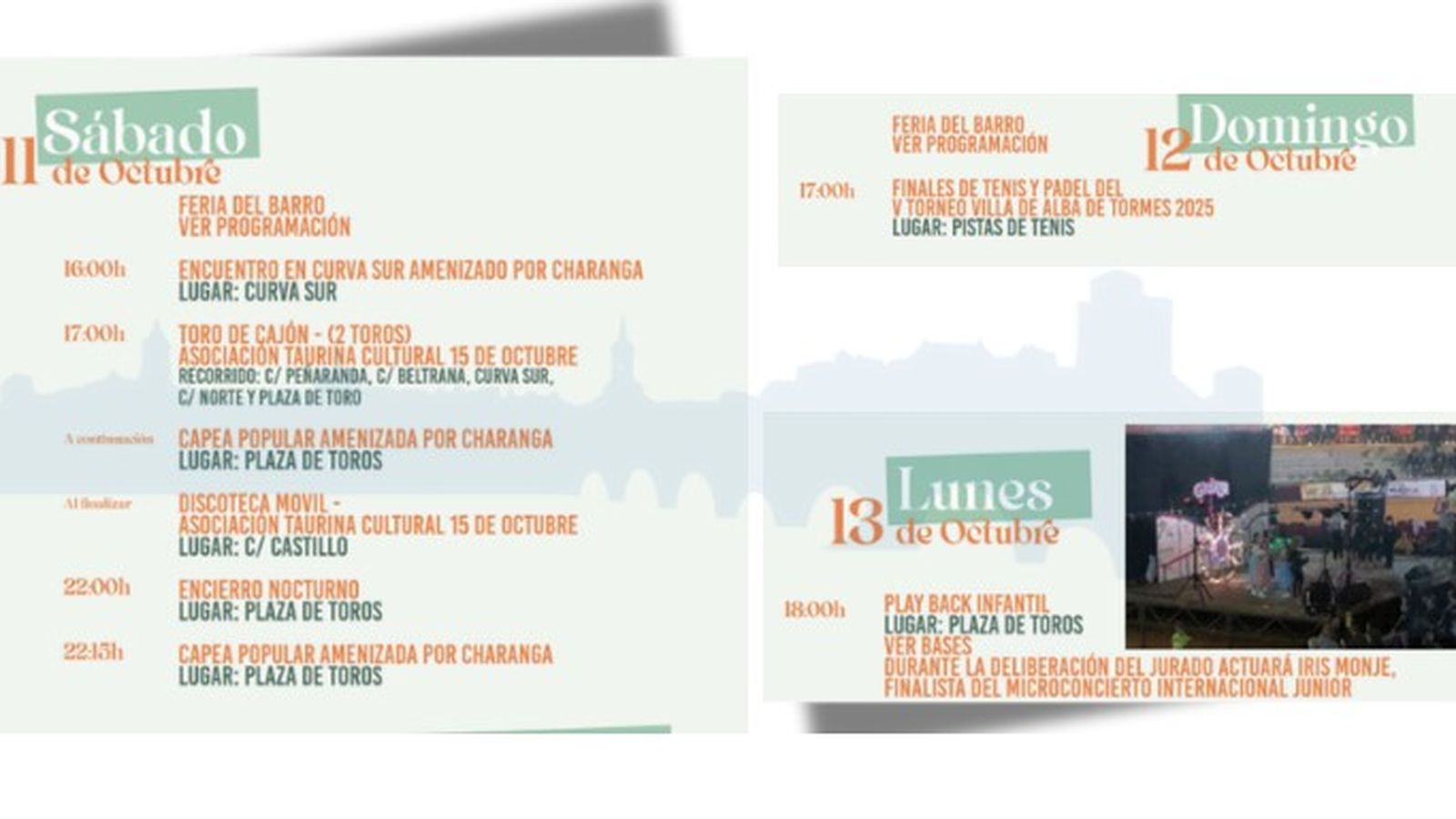 Programación fiestas alba