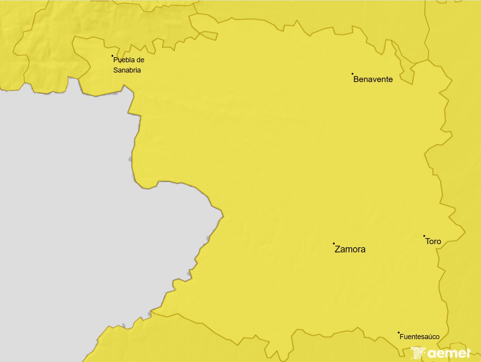 Aviso amarillo por tormentas este martes en Zamora. AEMET