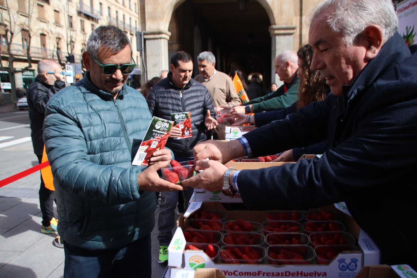UPA reparte 700 tarrinas de fresas