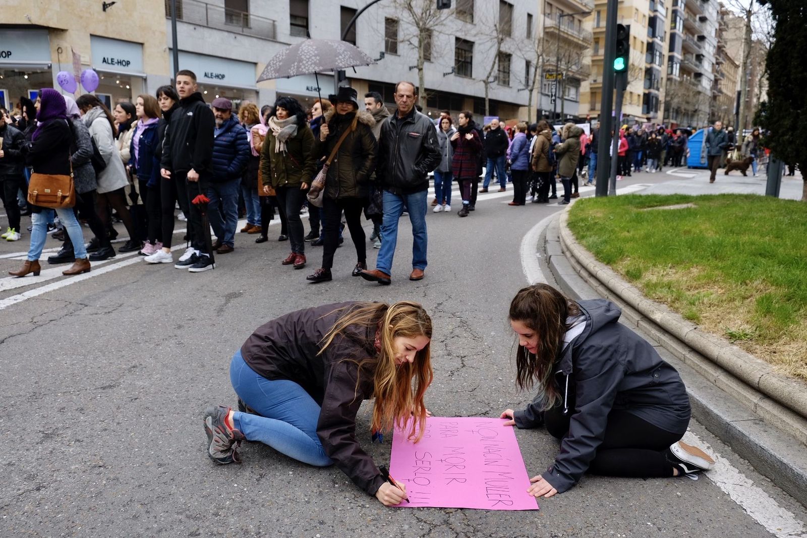 Manifestación del 8 M del año 2020 en Salamanca, previa a la pandemia de COVID. | FOTO: ICAL
