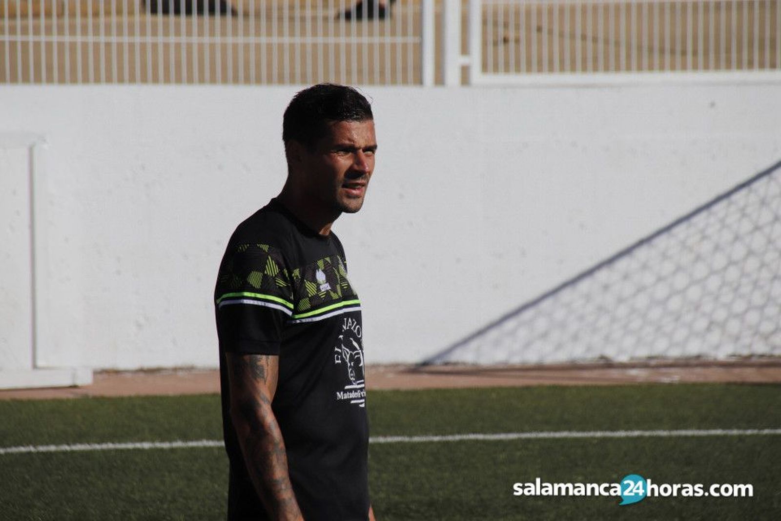 Razvan, en un entrenamiento con el Guijuelo.