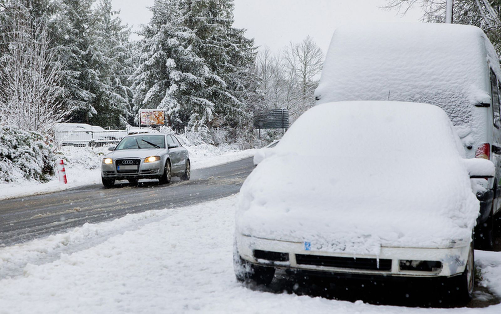La nieve hace acto de presencia en el sur de la provincia de Salamanca
