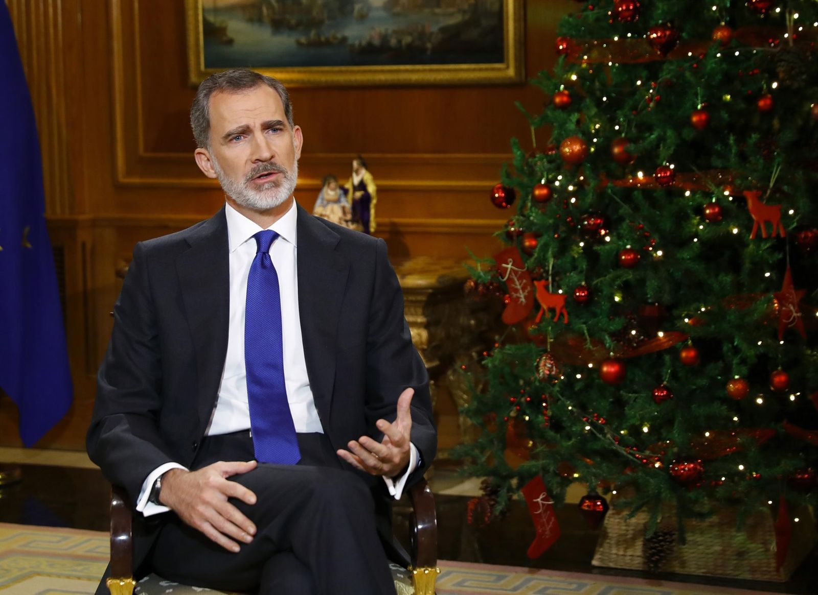 El rey Felipe VI durante el discurso