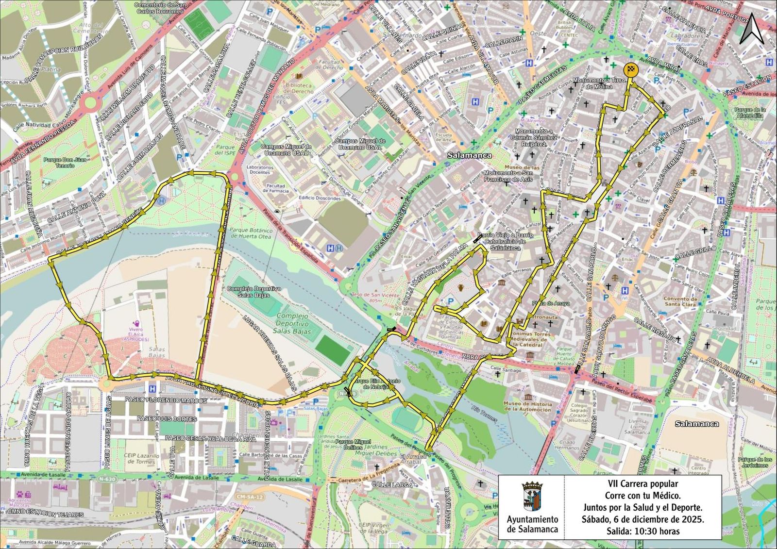 Cortes y desvíos Carrera popular ‘Corre con tu médico’