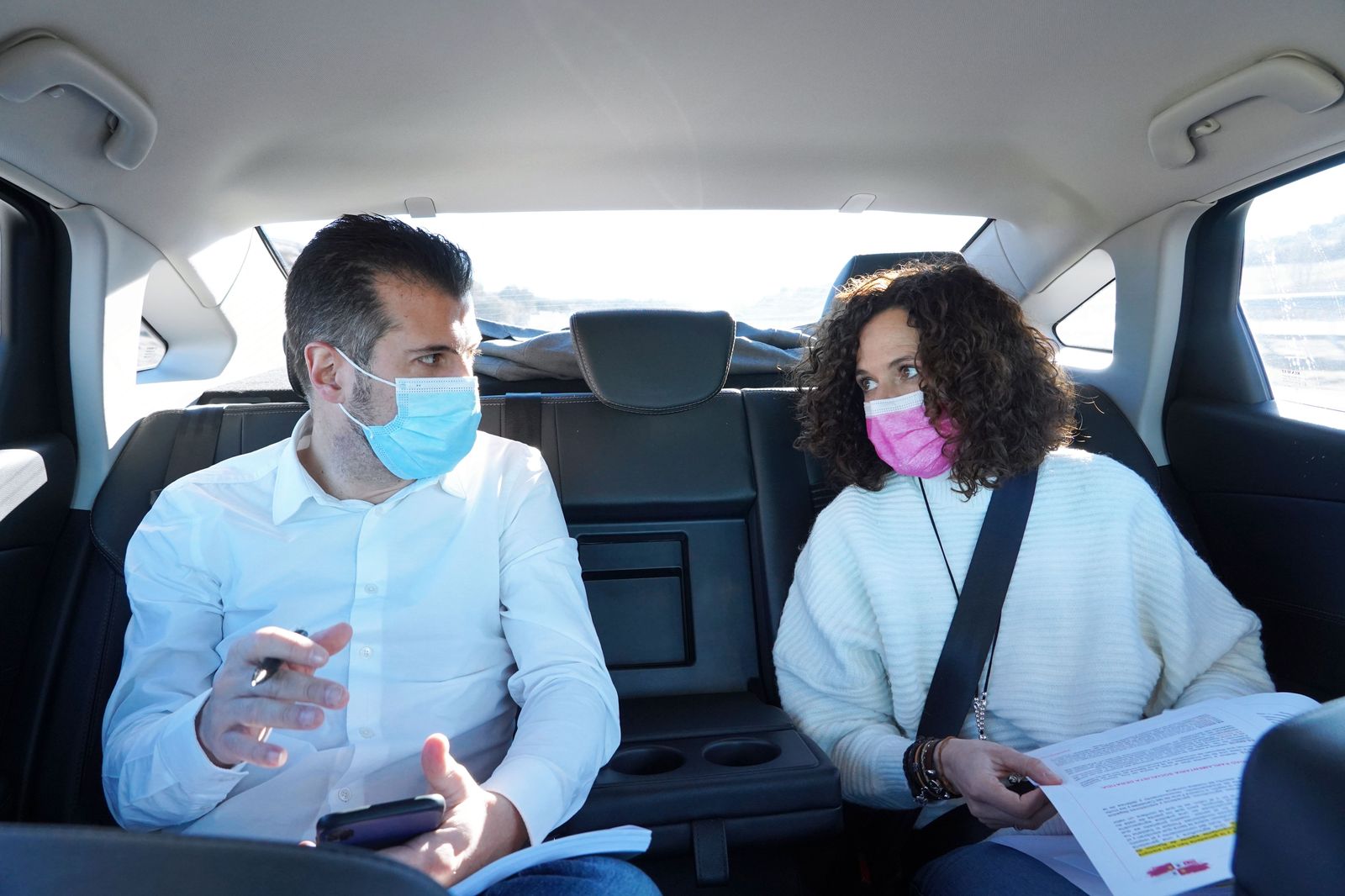 El candidato socialista en su trayecto a Burgos | ICAL