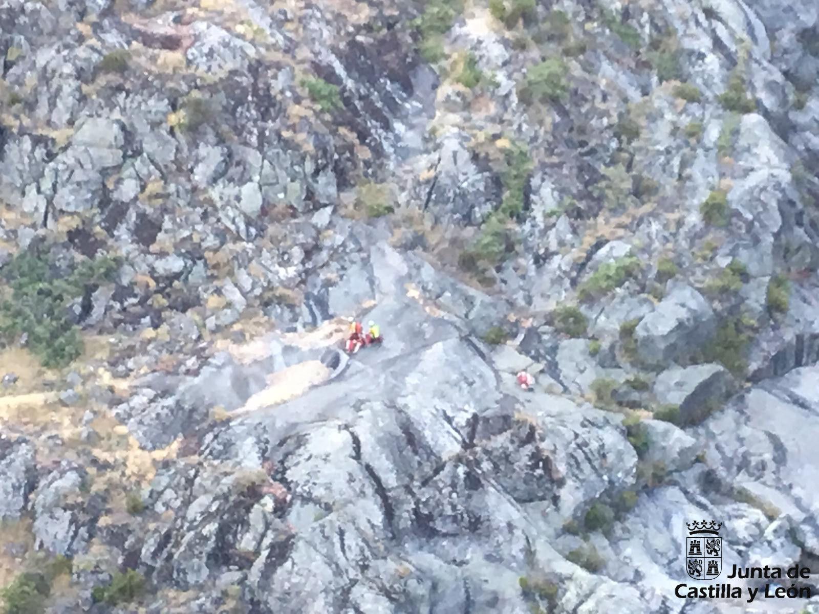 Senderista herida cañon tera