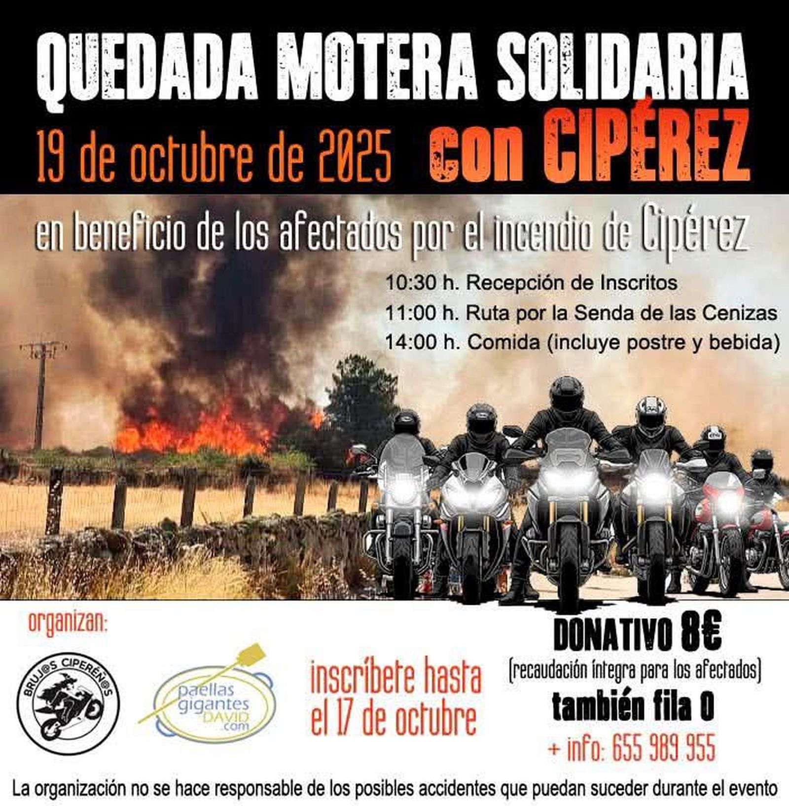 Quedada motera solidaria con Cipérez