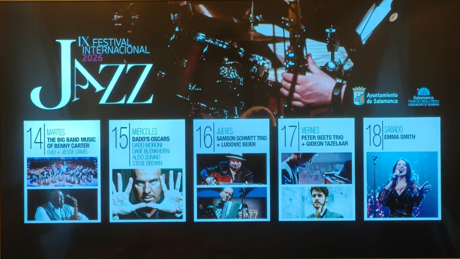 Concierto del IX Festival Internacional del Jazz 2026 en Salamanca