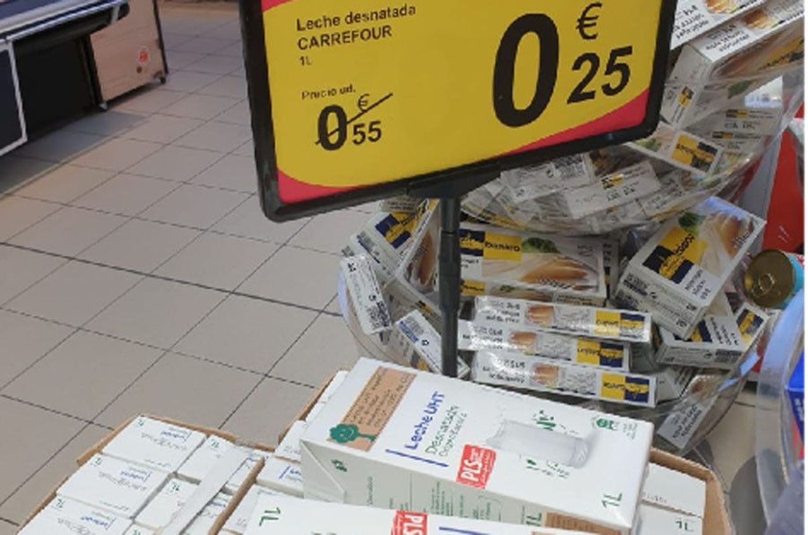 Leche carrefour barata