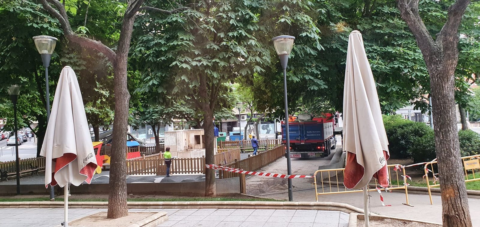 El mítico 'cuadrado' del Parque Picasso será sustituido por la ampliación de la zona infantil.
