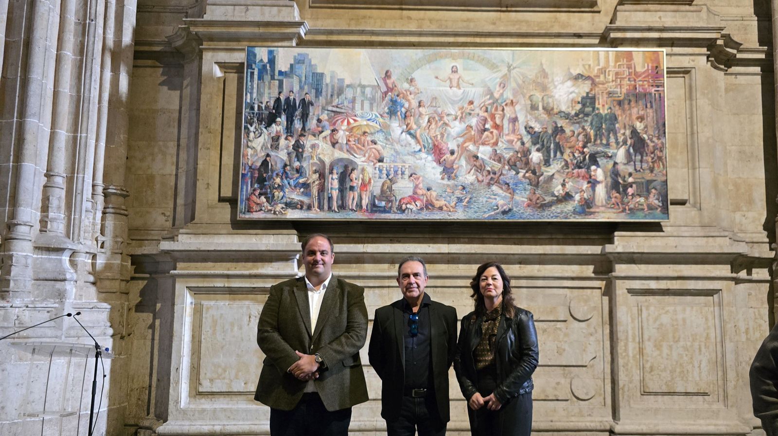 Presentación del cuadro: "Jesús como piedra angular de la humanidad", del pintor J. A. Muñoz Bernardo