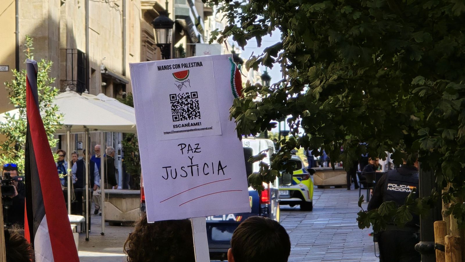 Manifestación por Palestina en Gran Vía