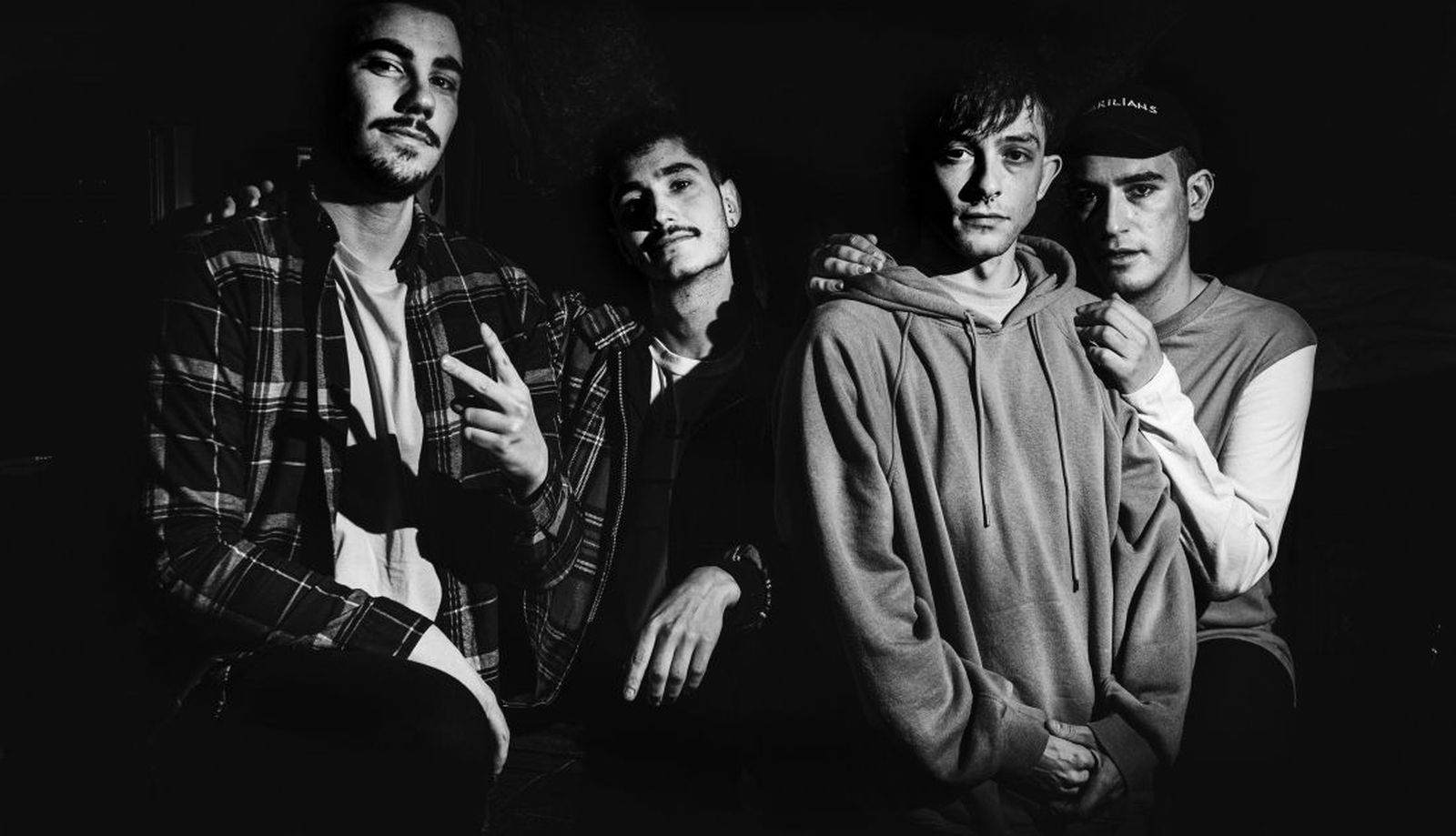 Integrantes del grupo MINIÑO. De izquierda a derecha, Joseca, Victor, Diego y Miguel