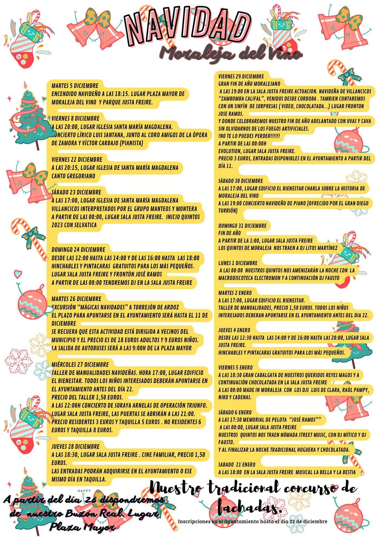 Cartel navideño Moraleja del Vino