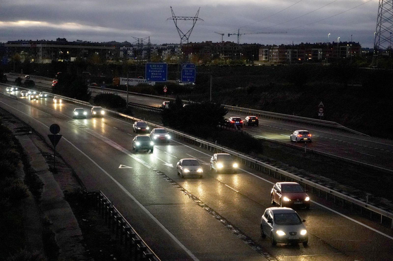 Carretera A-62 a su paso por Valladolid