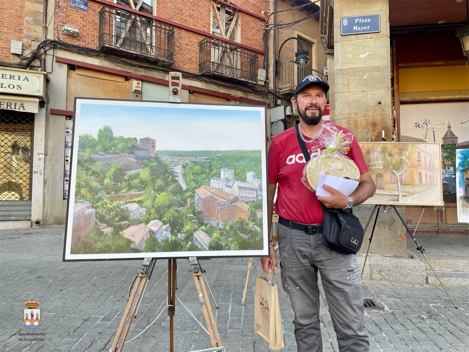 Ganador del certamen de pintura rápida de Benavente en una edición anterior. Archivo