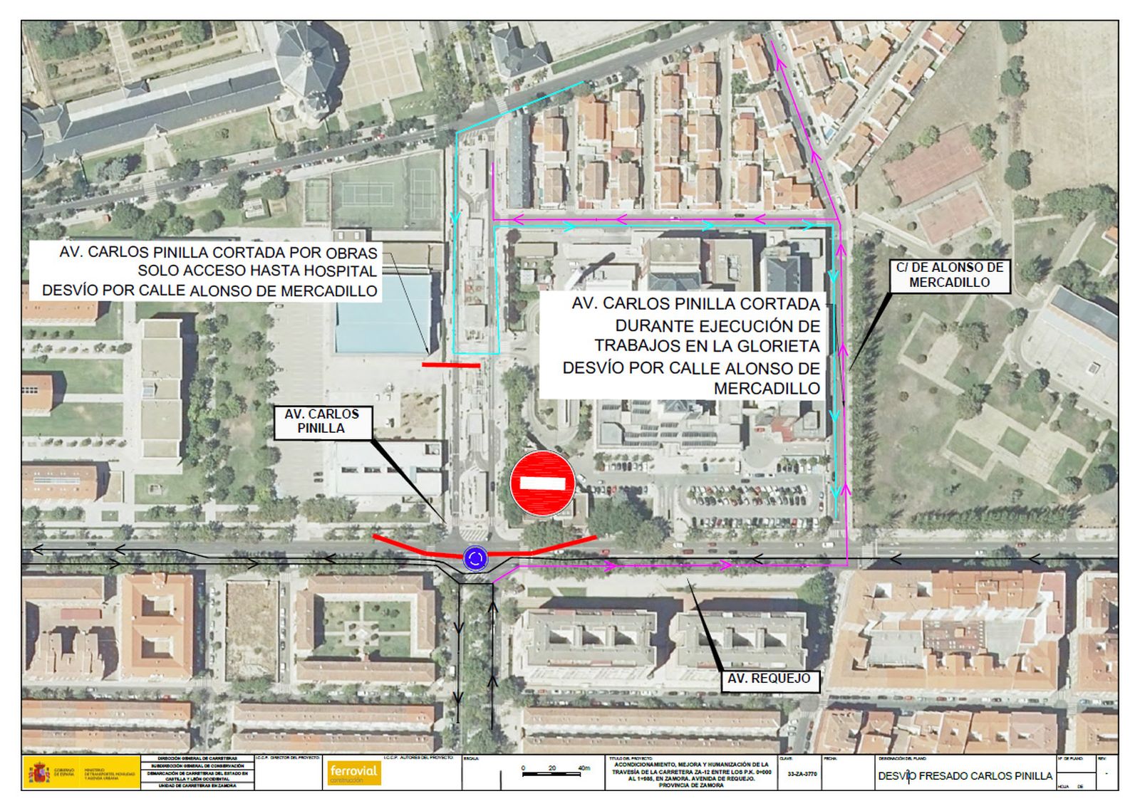 Plano de las afecciones en las travesías