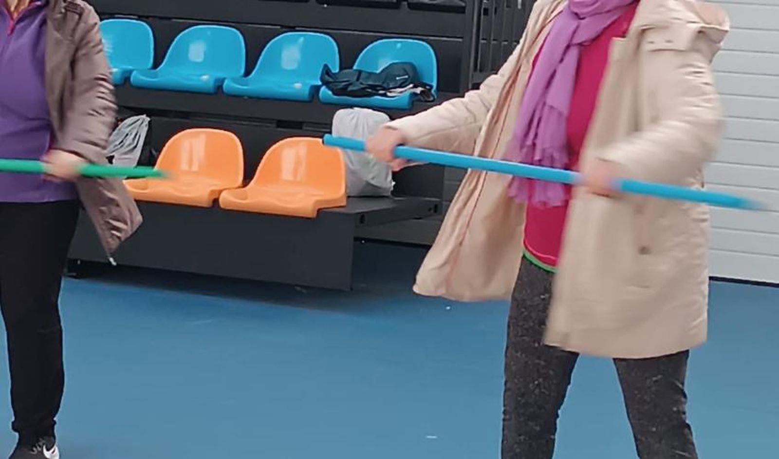 Condiciones en las que entrenan cincuenta personas en el pabellón de Würzburg