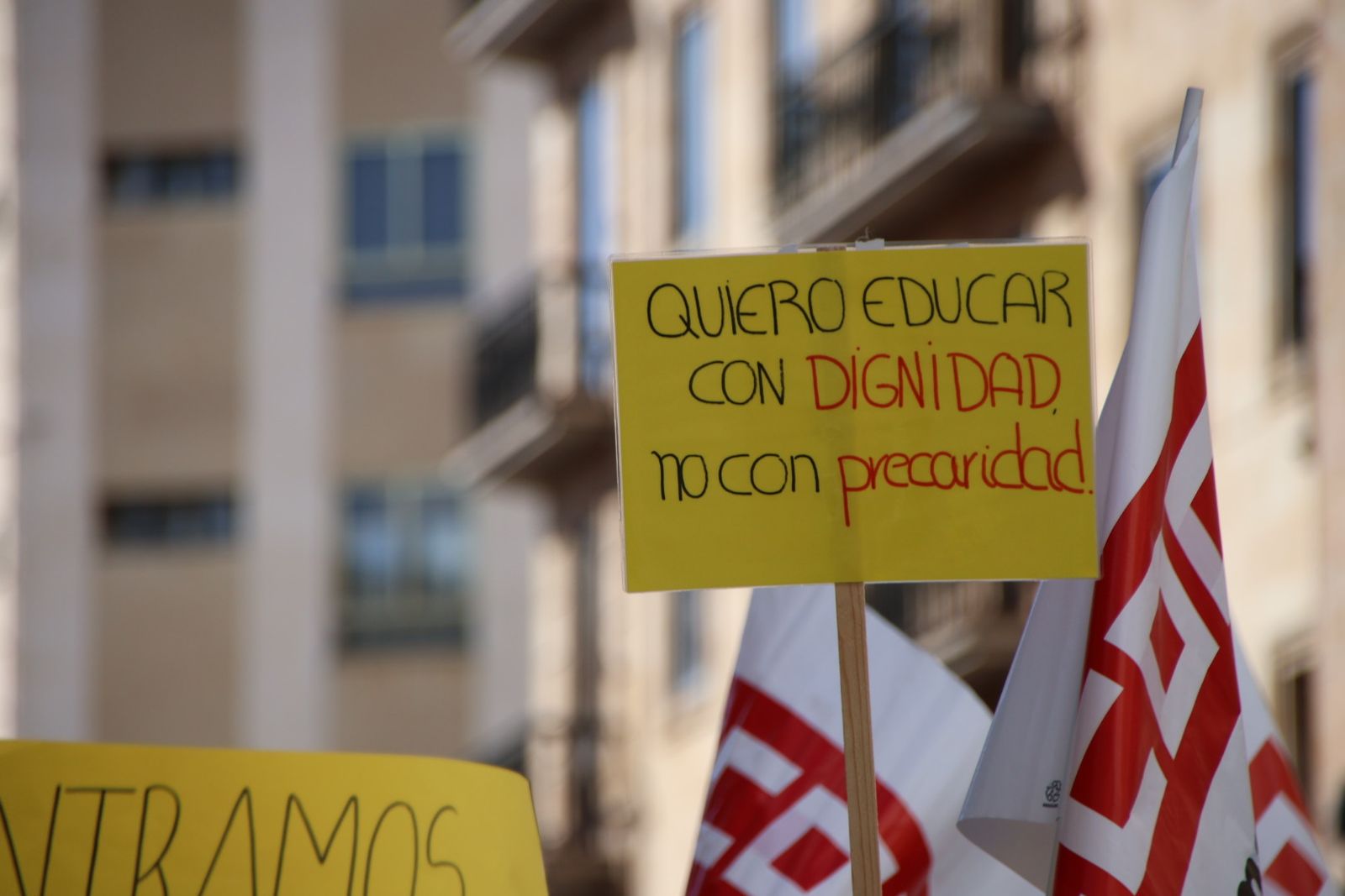 Concentración en la huelga de Educación Infantil