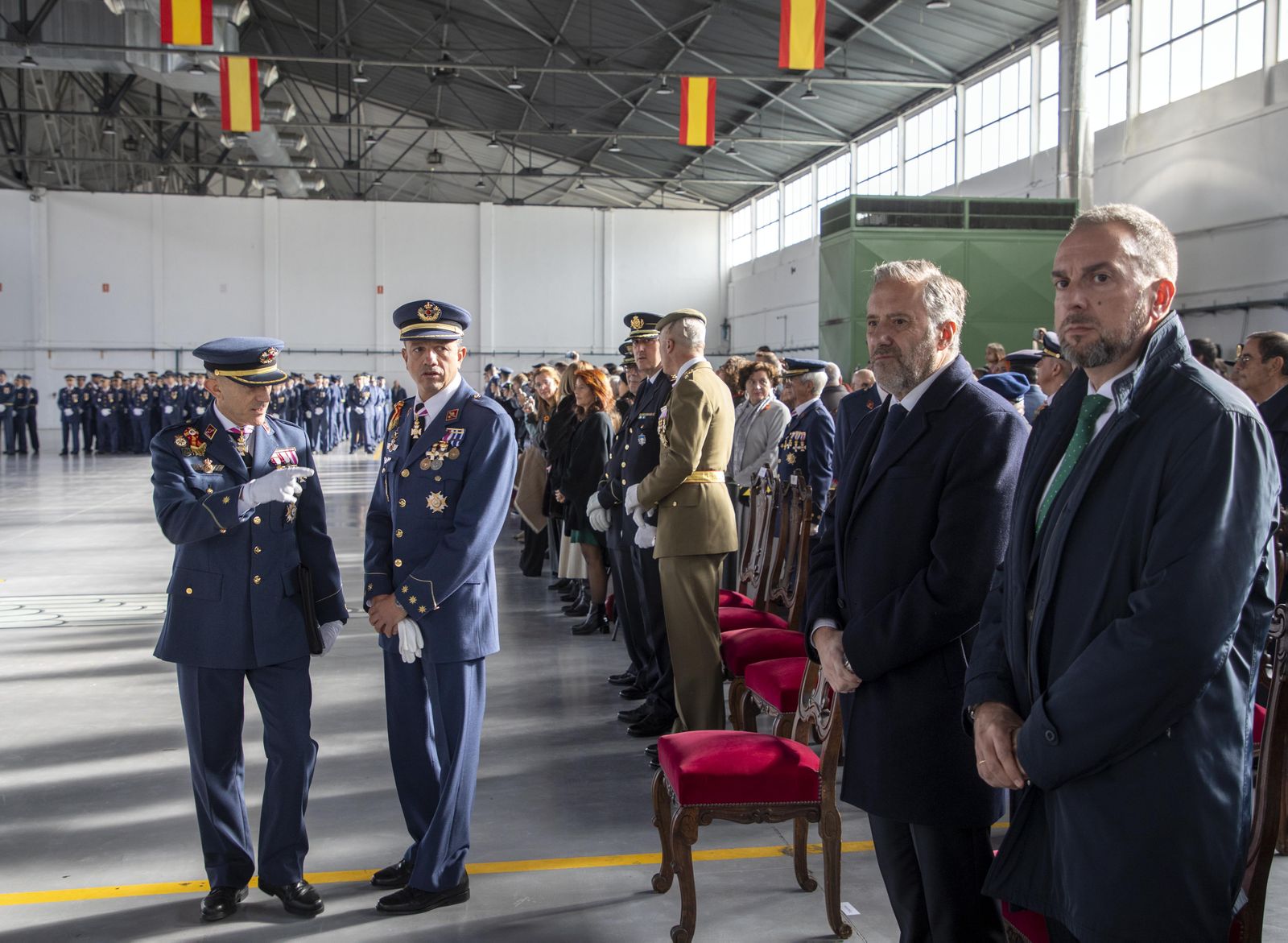 El presidente de las Cortes de Castilla y León, Carlos Pollán, asiste al acto de celebración de la Patrona del Ejército del Aire y del Espacio, Nuestra Señora de Loreto. ICAL