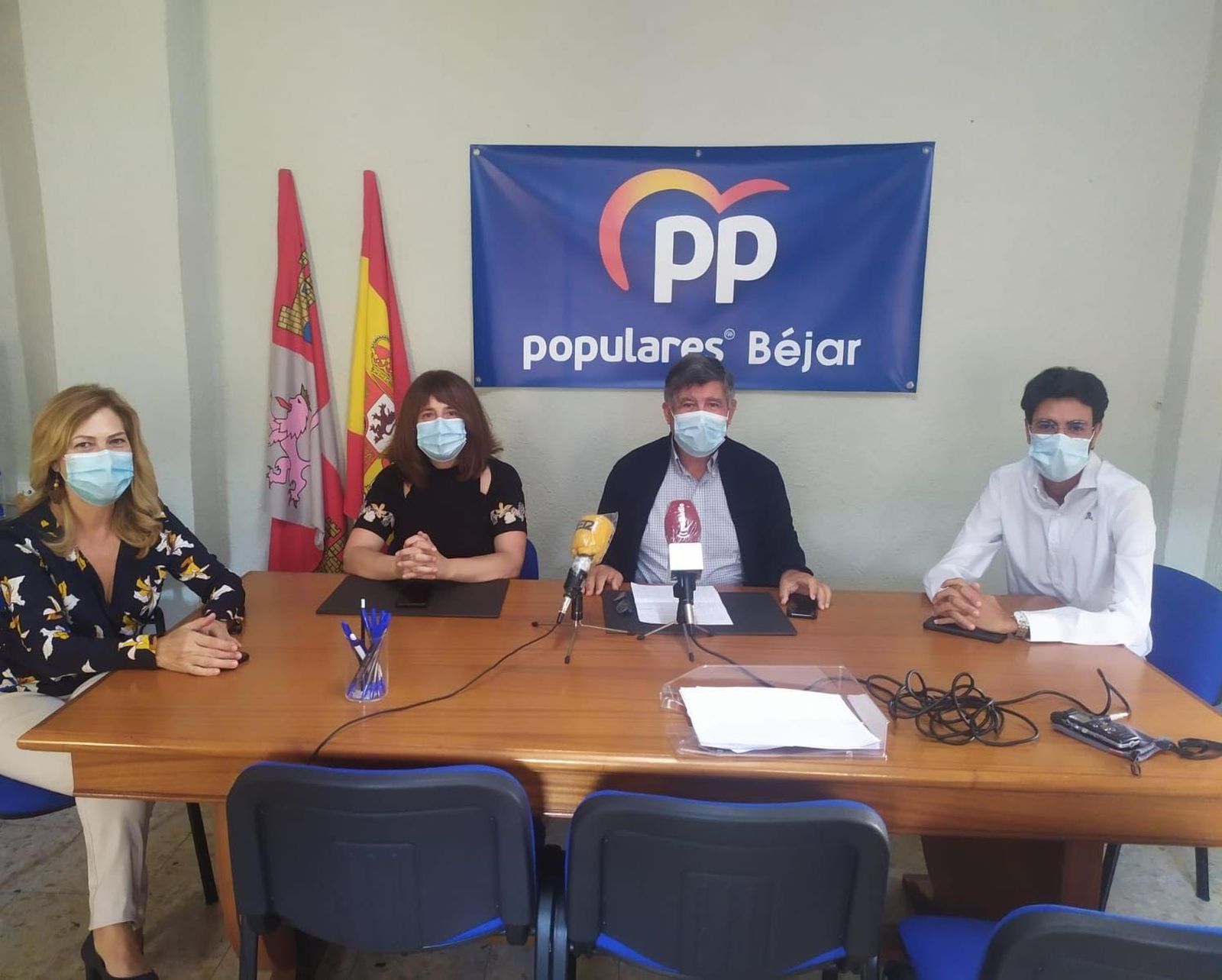 El PP de Béjar en una rueda de prensa el pasado mes de septiembre