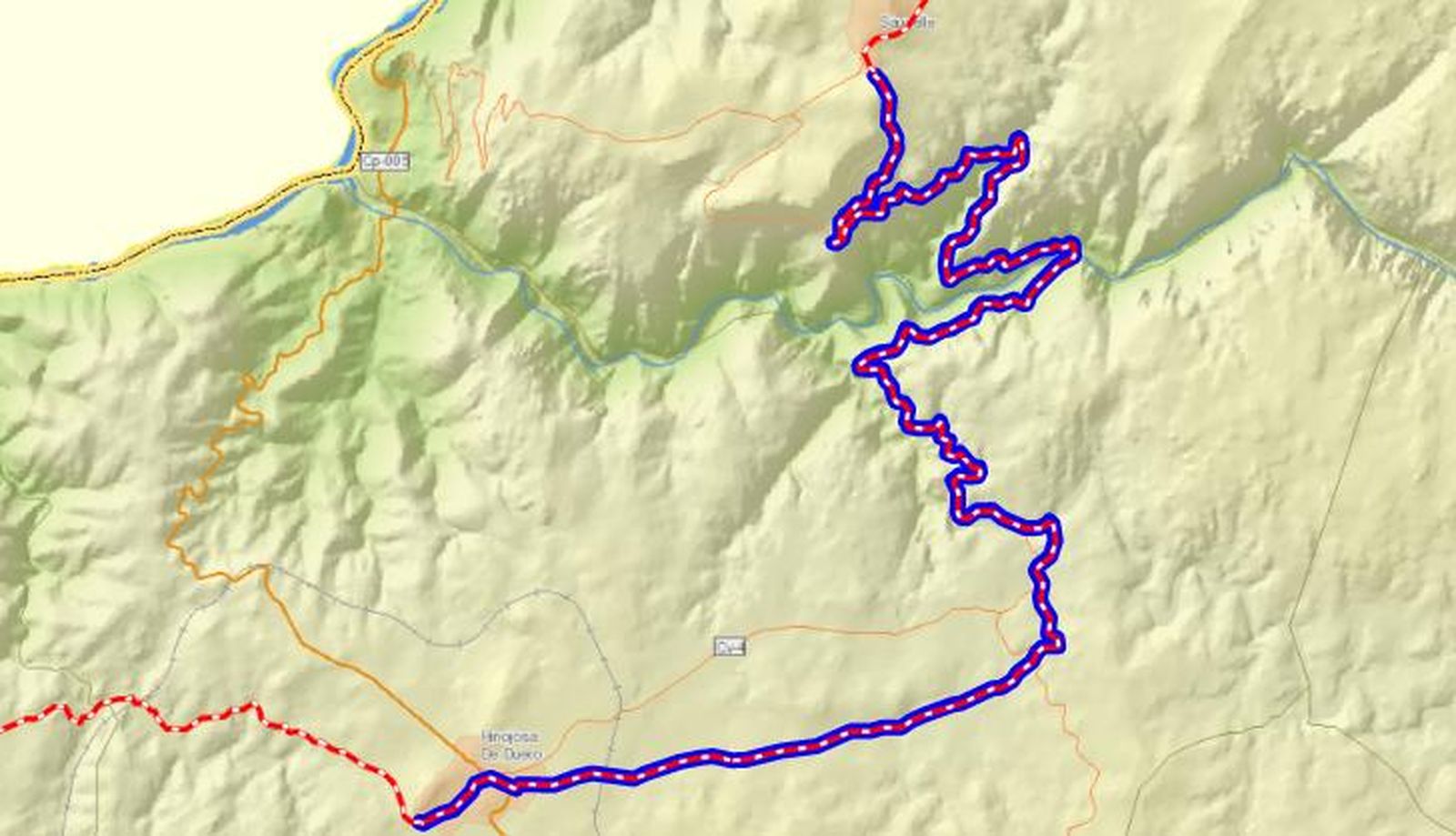 Recorrido Saucelle-Hinojosa de Duero